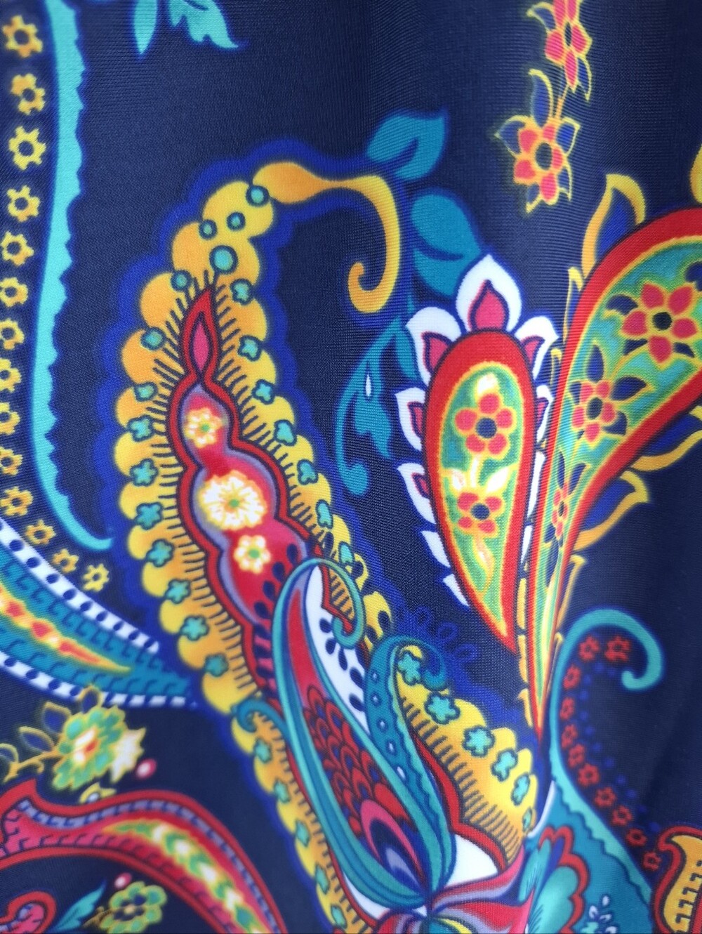 Lands’ End Multicolor Paisley One Piece Bathing Suit Ruching Plus  Size 20W - Picture 5 of 10